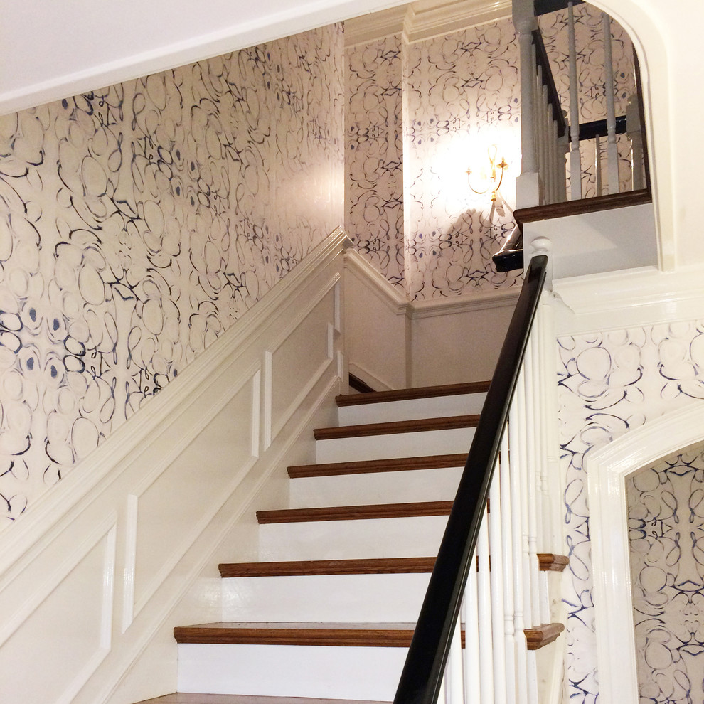 Inspiration for a transitional staircase remodel in Richmond