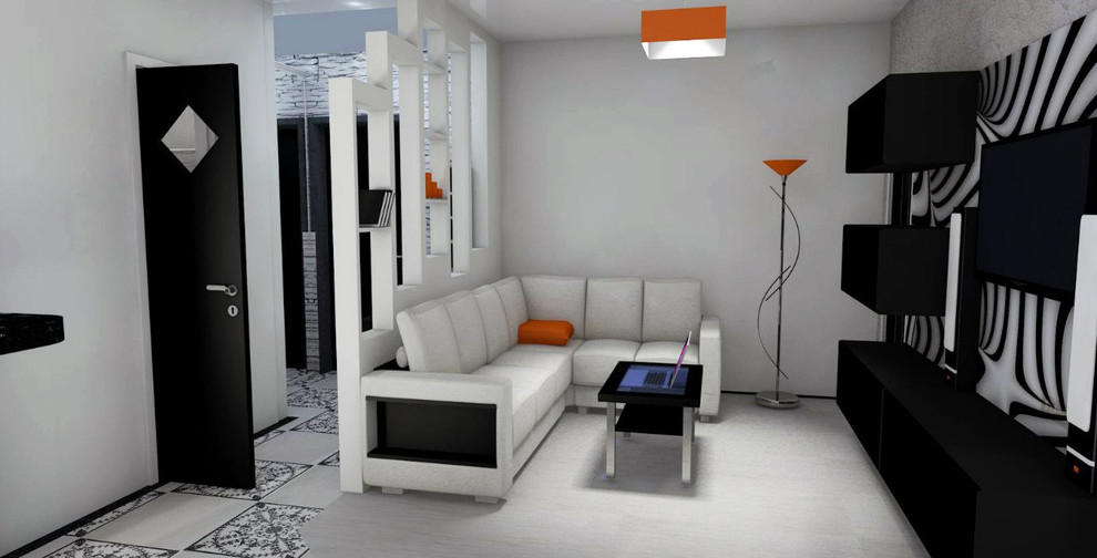 Дизайн-проект квартиры 40кв.м., перепланировка.