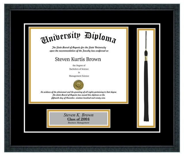 Personalized Diploma Frame With Tassel Transitional Picture