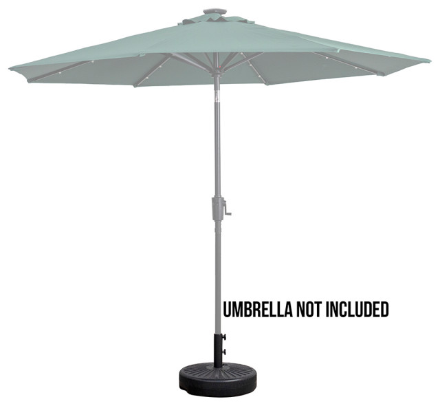 Patio Premier Round Blow Mold Umbrella Base Black Traditional Outdoor Umbrella Accessories By Sun Ray