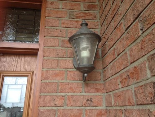 How to move position of exterior lights mounted in brick How to move position of exterior lights mounted in brick