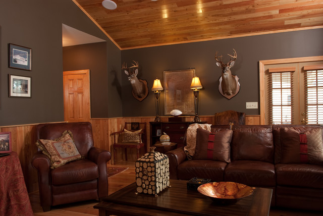 how to design the ultimate man cave - rustic - living room - other