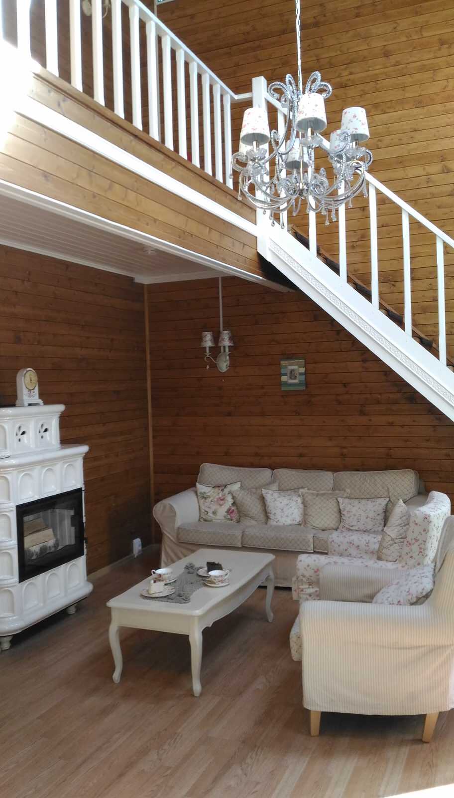 Гостинная в Скандинавском стиле с элементами "Прованса"