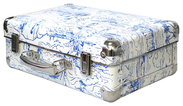 White and Blue Catch a Wave Decorative Box, Small