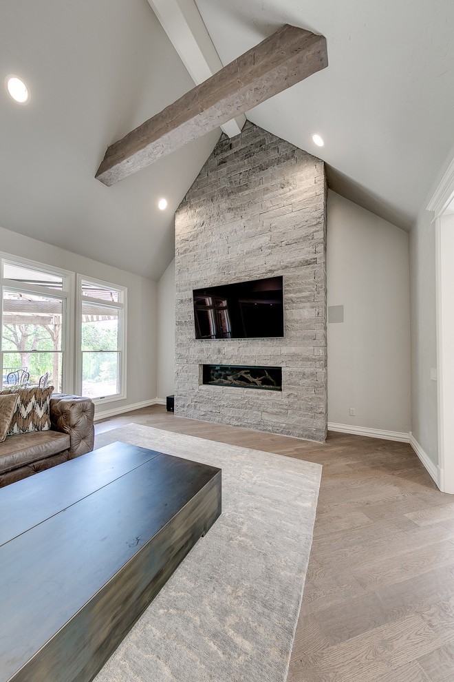Design ideas for a contemporary living room in Oklahoma City.