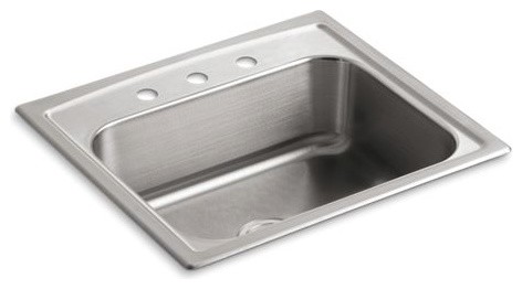 Kohler Toccata 25" X 22" X 7-11/16" Top-Mount Kitchen Sink w/ 3 Faucet Holes