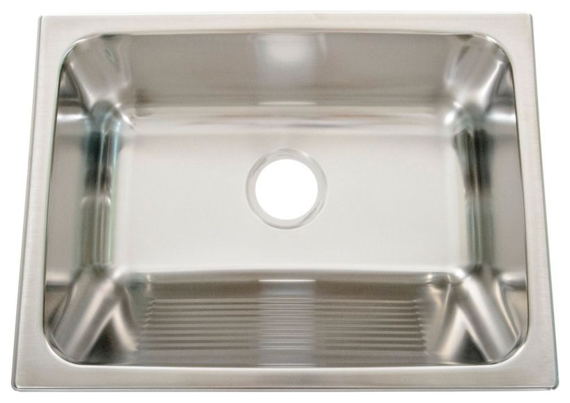 Italia Lavendaria Series 24" Dual Mount Stainless Steel Laundry Sink