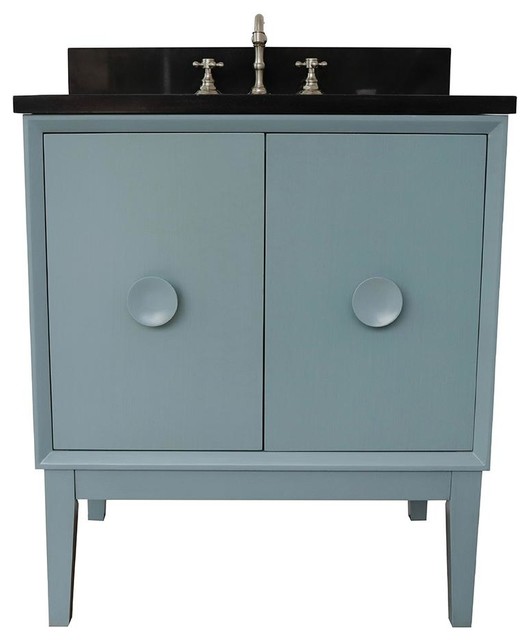 Lucas 30" Single Vanity, Aqua Blue Finish, Only Contemporary