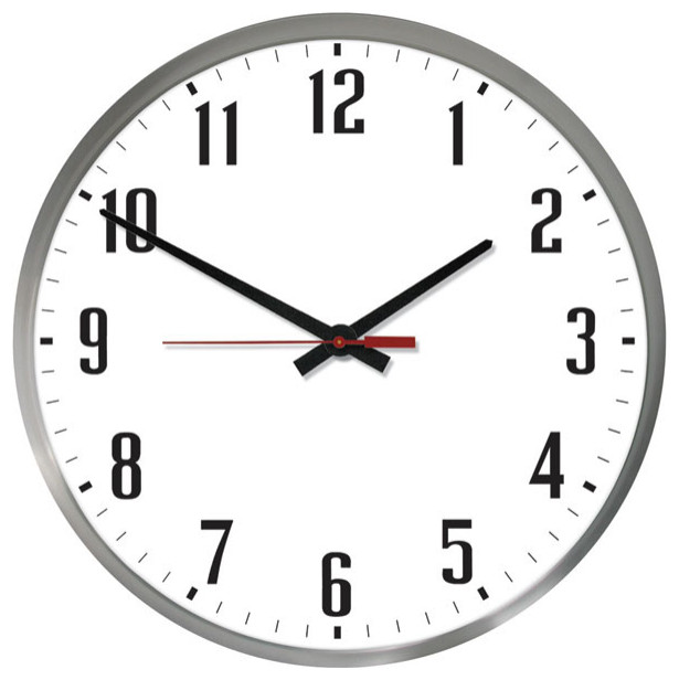 Warrior Electric Outdoor Steel Gray Wall Clock 13" Traditional