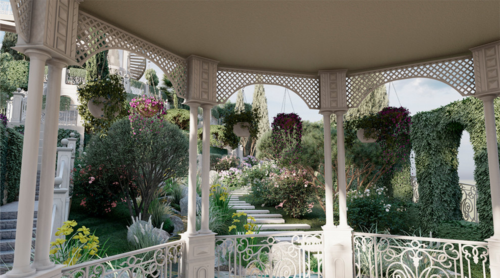 Концепция благоустройства и озеленения частной территории на сложном рельефе