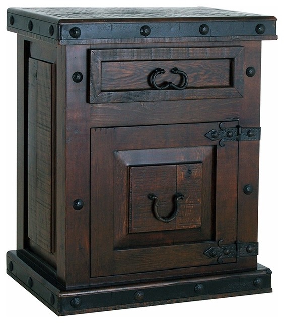 Rustic Gran Hacienda Nightstand Solid Wood Lodge Old World