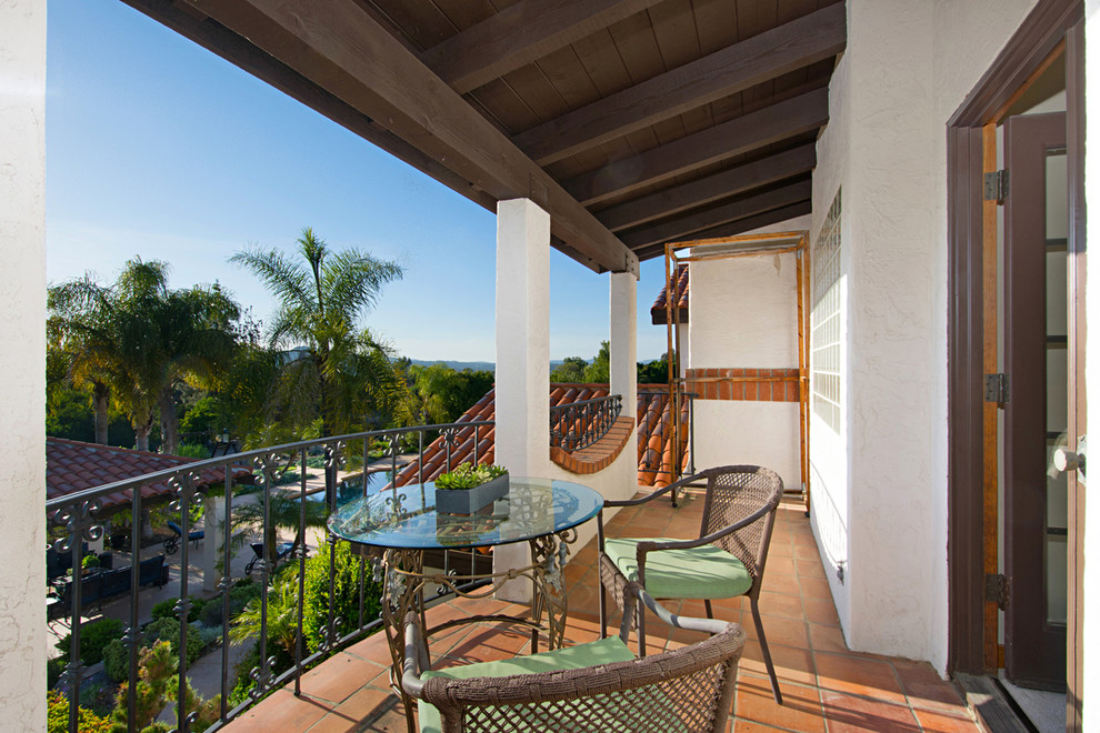 Balcony - mediterranean balcony idea in San Diego