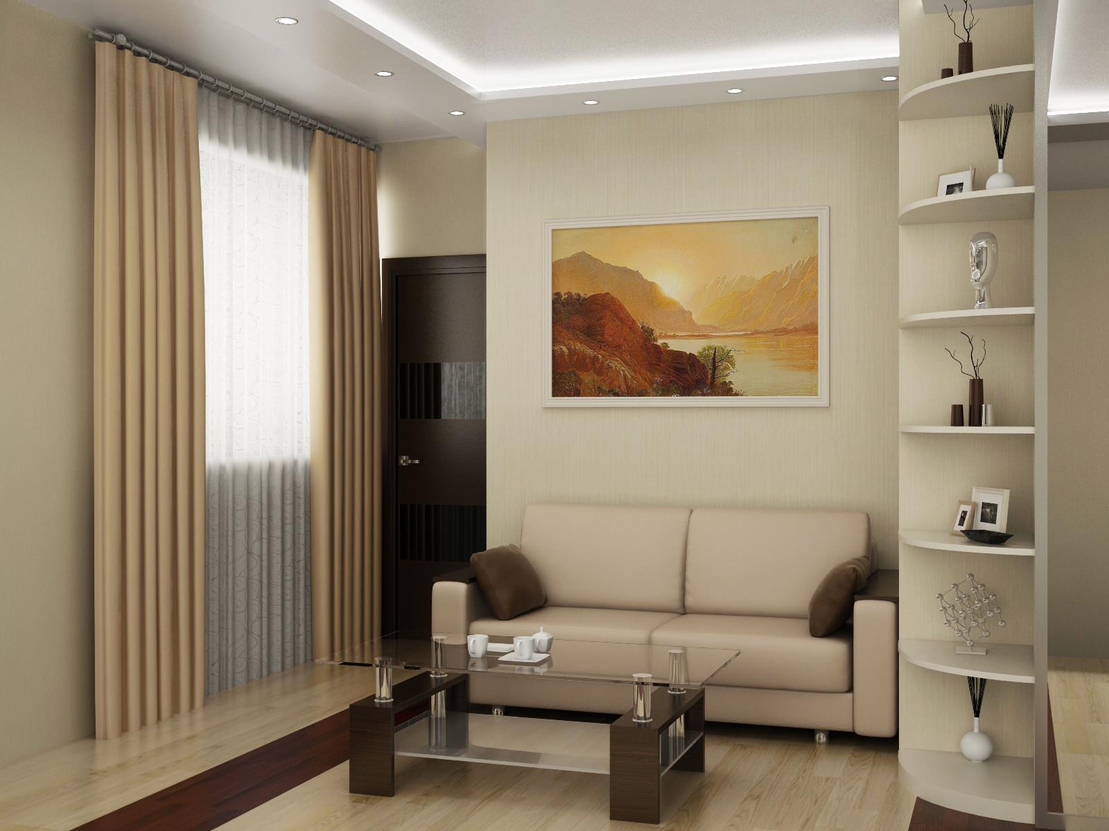 Дизайн 1-комнатной квартиры Молоково