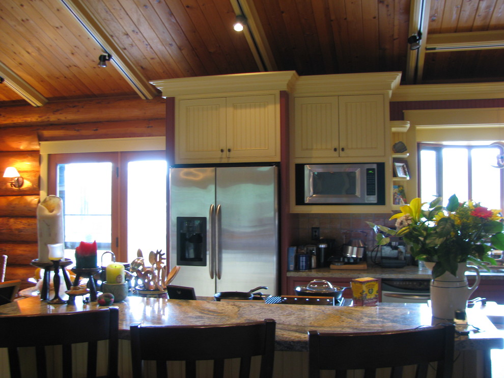 Lake Whatcom Log Home Remodel  Traditional Kitchen 