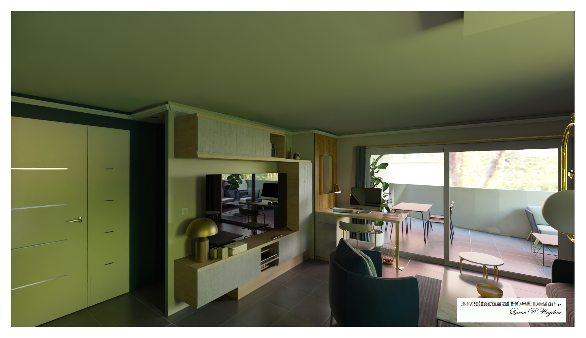 Pièce de vie 35 m²