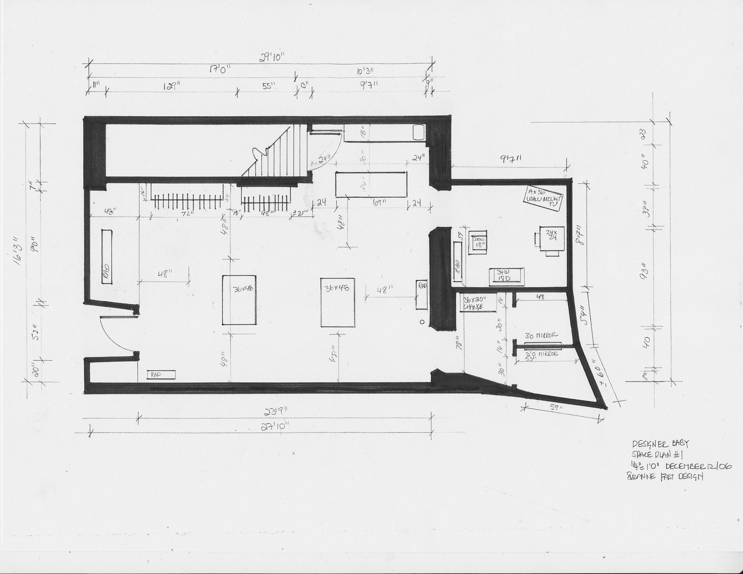 commercial space plan- retail store