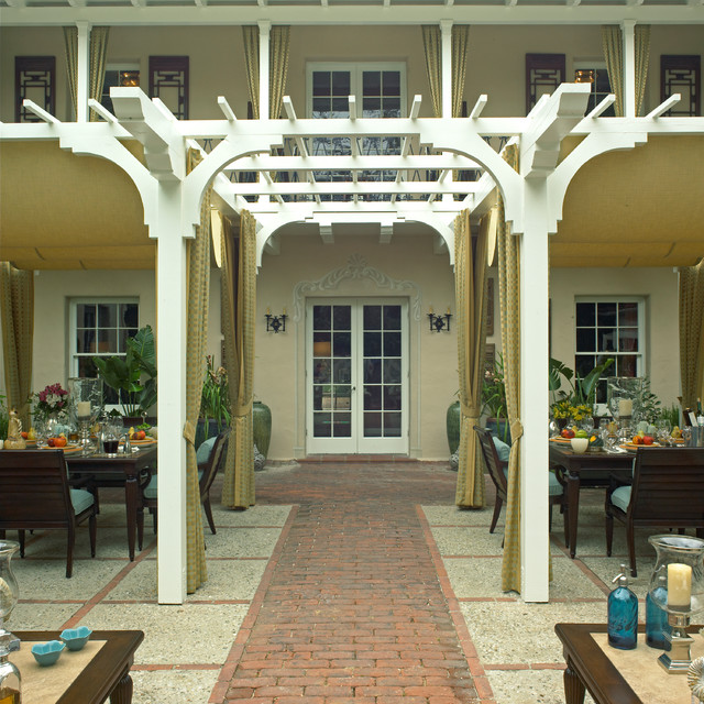 Pasadena Estate Outdoor Patio and Dining Area Mediterranean Los