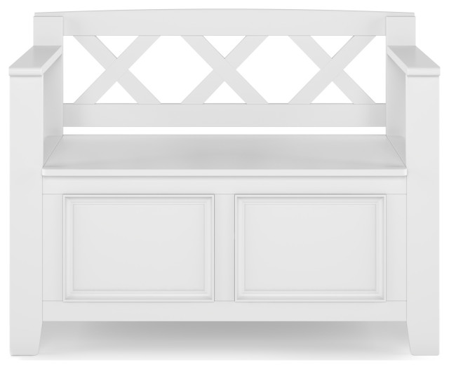 Amherst Solid Wood Small Entryway Storage Bench - Transitional - Accent ...