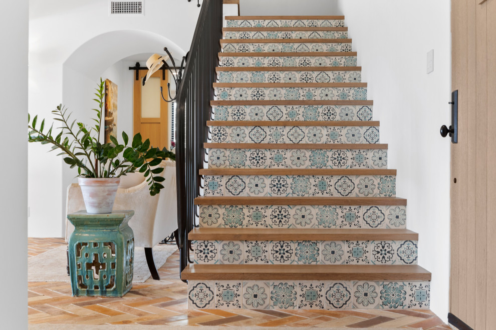 Inspiration for a mediterranean staircase in Orange County.