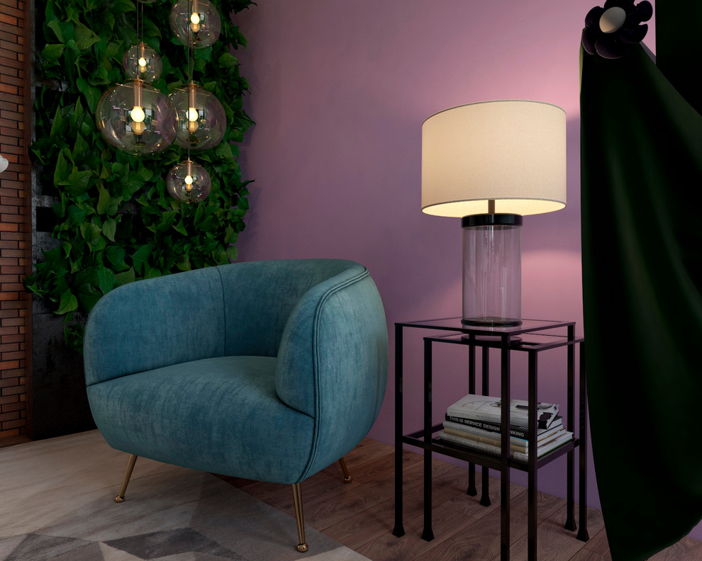 Кухня-гостиная в стиле фьюжн ЖК "Московские водники"