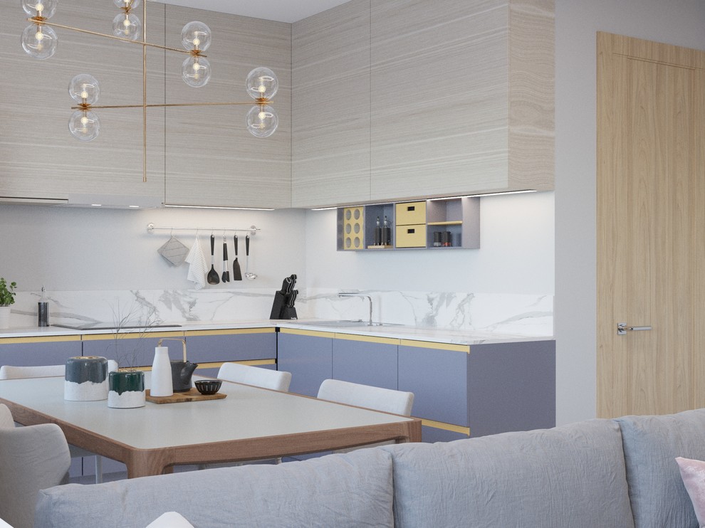 3D Visualization of Kitchen. Design by Modari_design.