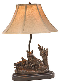Female Fox Lamp - Rustic - Table Lamps - by Lodgeandcabins