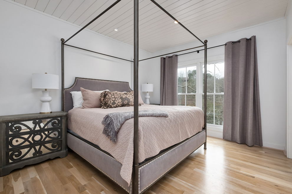 Photo of a country bedroom in Birmingham.
