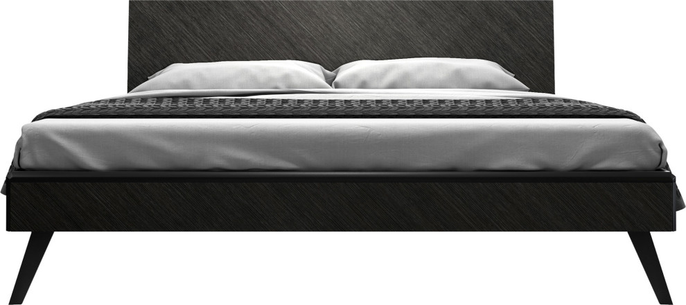 Rivington Bed Gray Oak Midcentury Platform Beds By Modloft