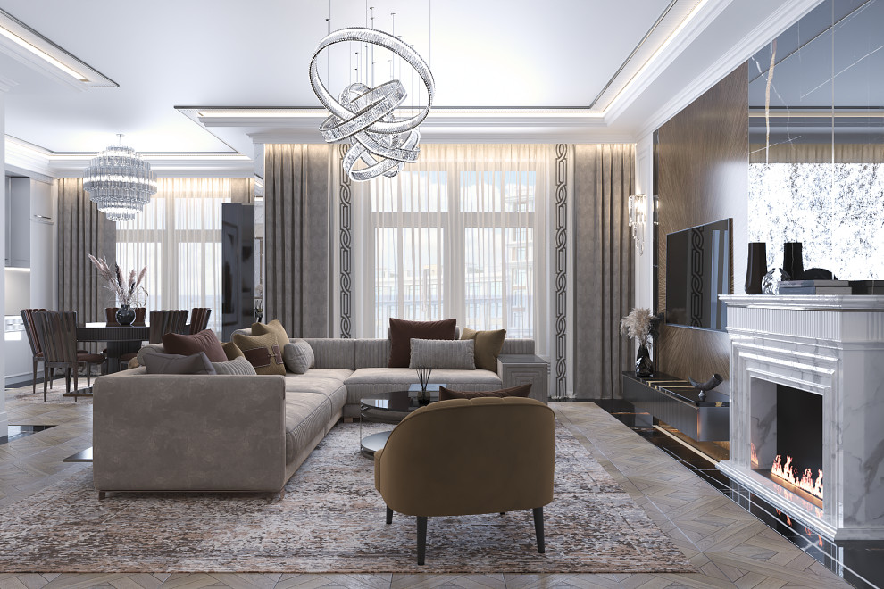 Дизайн интерьера  "Гостинная в ЖК "Жизнь на Плющихе"