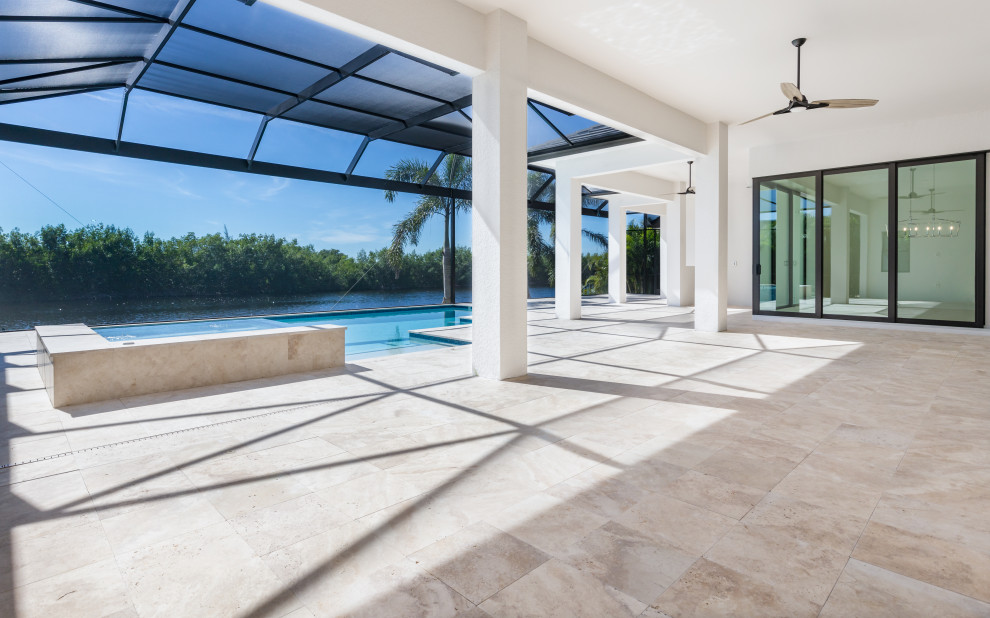 Photo of a large modern patio.