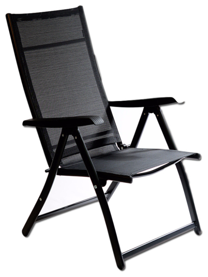 Heavy Duty Adjustable Reclining Folding Chair - Contemporary - Outdoor
