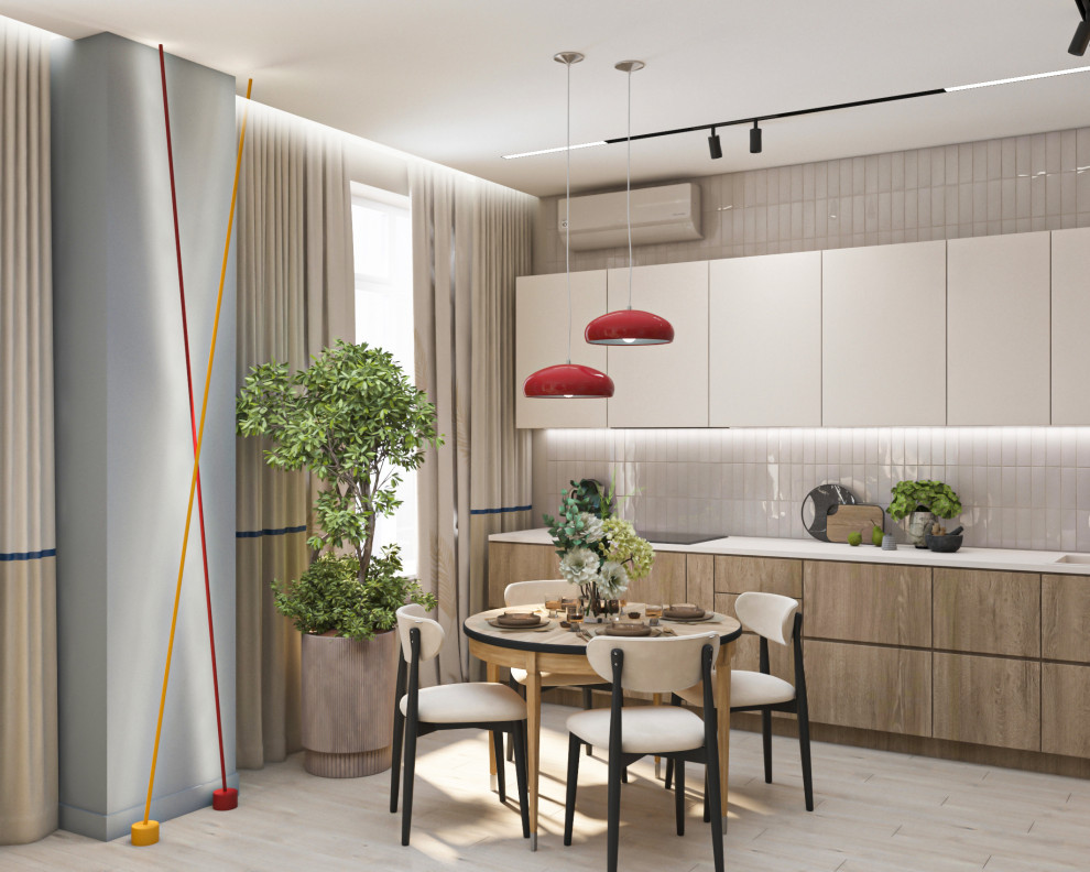 Дизайн двухкомнатной квартиры 65кв.м в центе города для молодой девушки.