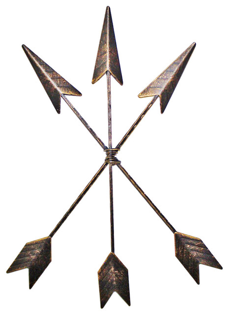 Cast Iron Native American Arrow Wall Sculptures Decor Accents Antique Brown for sale online 