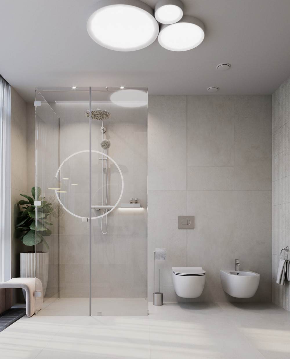 Мастер-ванная в стиле минимализм