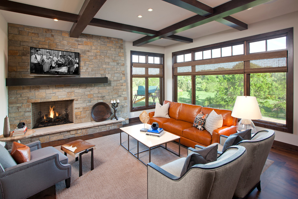 Design ideas for a transitional living room in Minneapolis.