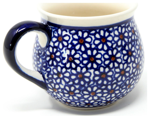 Polish Pottery Mug 12 oz., Pattern Number: 120