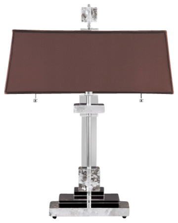 Schonbek Lighting 10510N-40 Rock Polished Silver Table Lamp