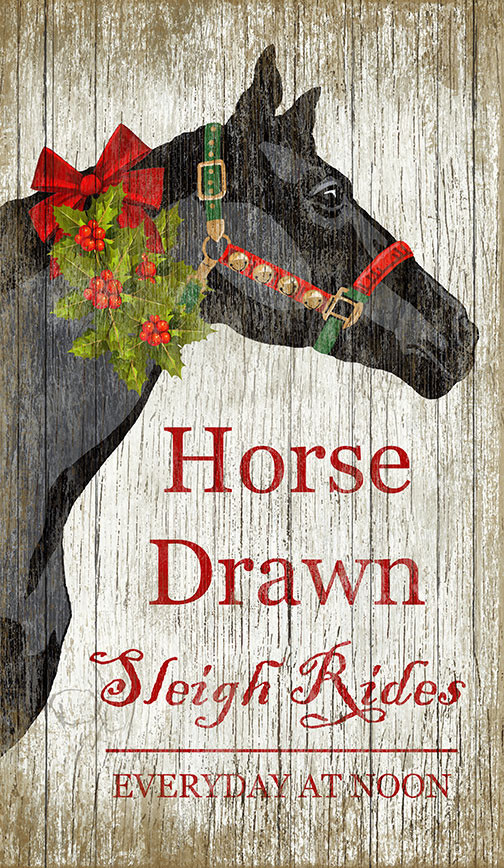 Christmas Horse Sign