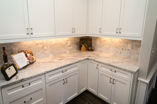 Glacier White Granite Kitchen Countertops Design Ideas