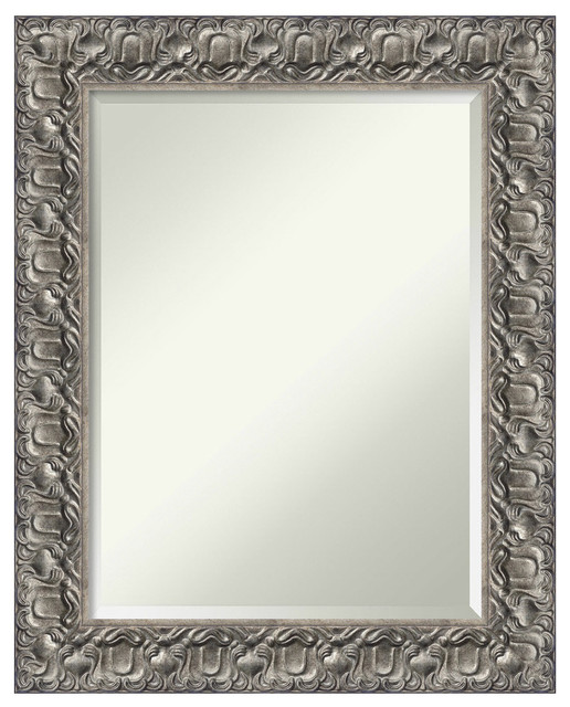 Bathroom Mirror, Silver Luxor Traditional Bathroom Mirrors by