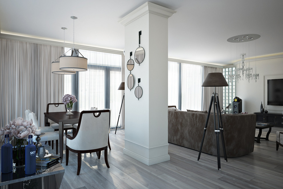 Текстиль на элекроуправляемых карнизах.