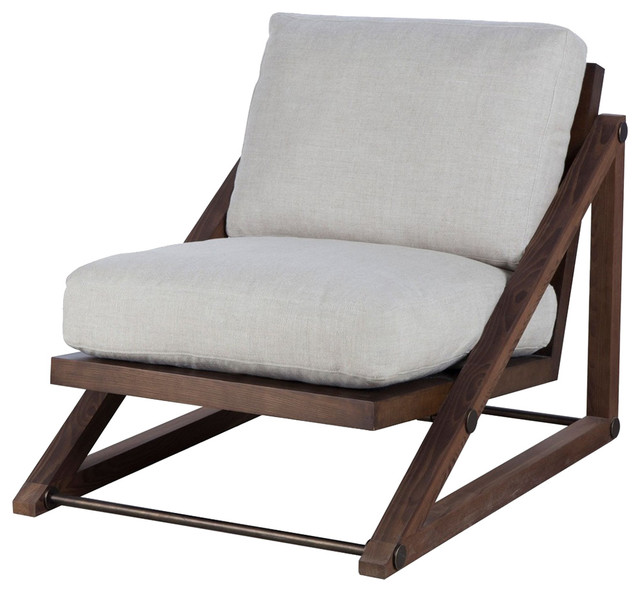 Teddy Oatmeal Fabric Lounge Chair Transitional Armchairs And Accent Chairs By Zin Home