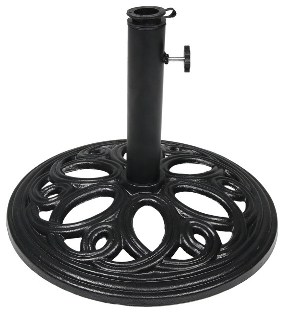 Sunnydaze Heavy Duty Cast Iron Outdoor Patio Umbrella Base Stand 18 Traditional Outdoor Umbrella Accessories By Serenity Health Home Decor