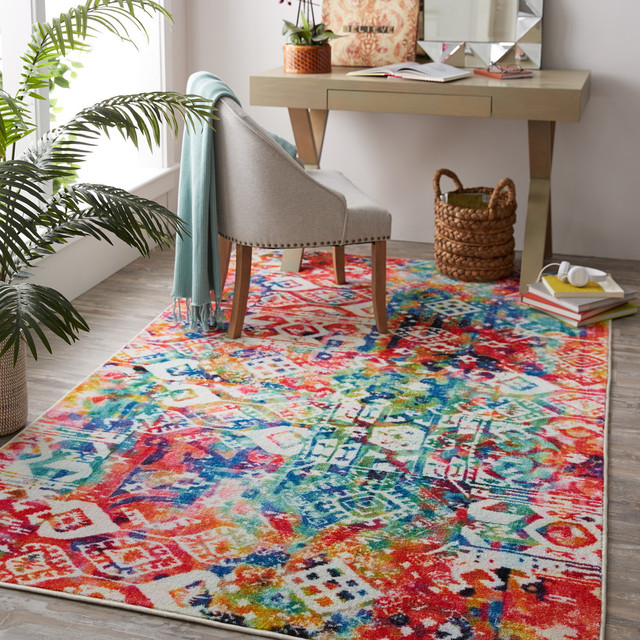 Prismatic Nomadic Patchwork Area Rug 5x8