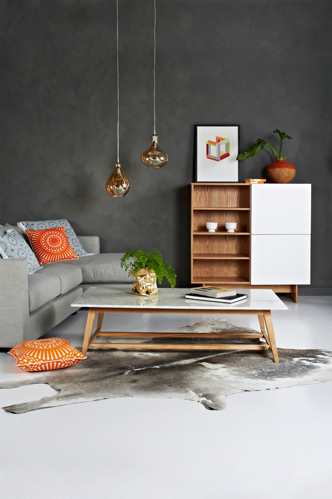 Inspiration for a contemporary living room in Melbourne.