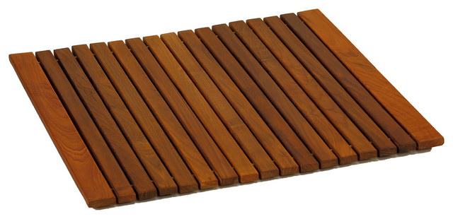 Bare Decor Zen Spa Shower or Door Mat in Solid Teak Wood and Oiled Finish .. for sale online