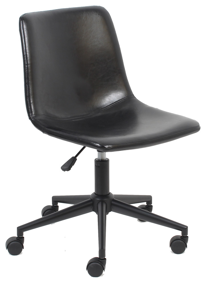 spark faux leather office chair grey