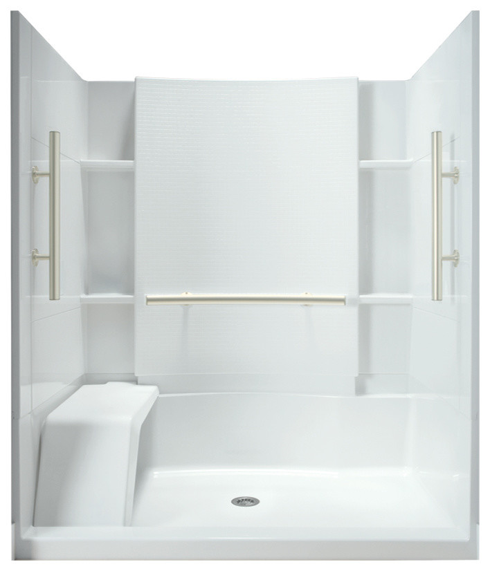 Sterling Accord 36x60x745 Vikrell Alcove Shower Kit Contemporary Shower Stalls And Kits