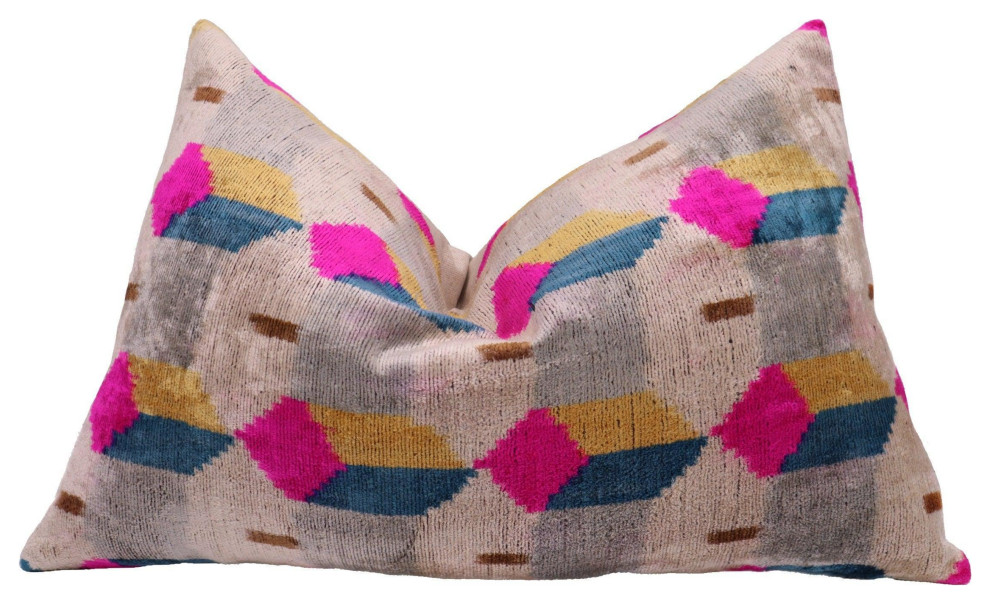 Canvello Handmade Velvet Pillow & Insert 16x24 in Contemporary