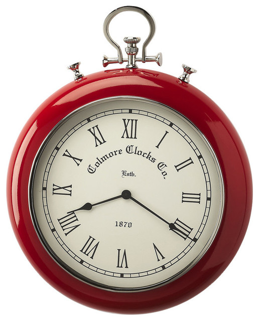 butler specialty company scarlet and nickle finish wall cloc